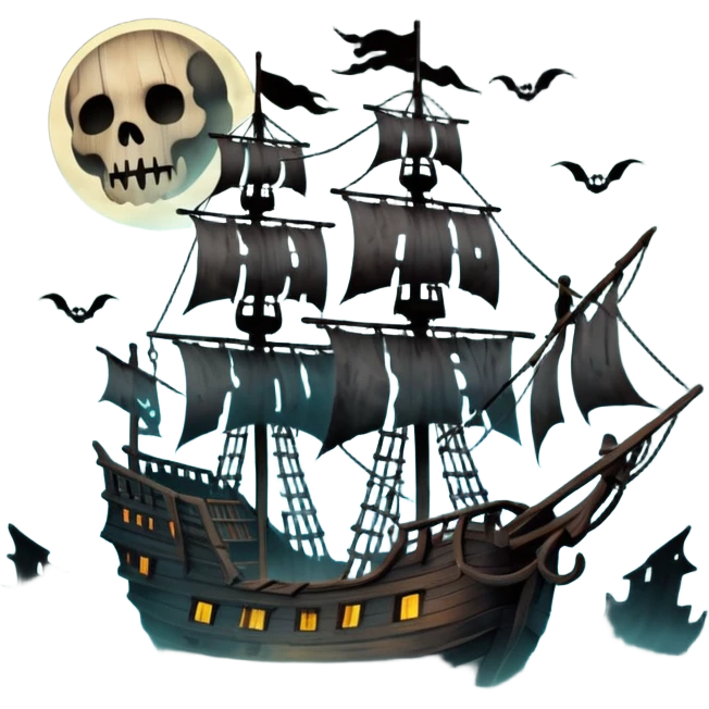 haunted Pirate Ship emoji