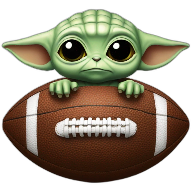 Baby yoda foot ball emoji