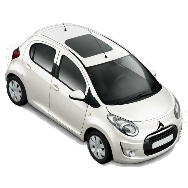 Citroën C1 blanche, 5 portes, année 2010 emoji