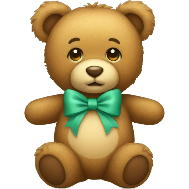 Teddy bear with bow emoji