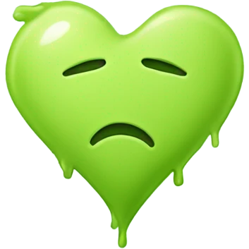 pistachio green colour broken heart  emoji