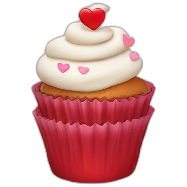 Happy Valentine’s Day cupcake emoji