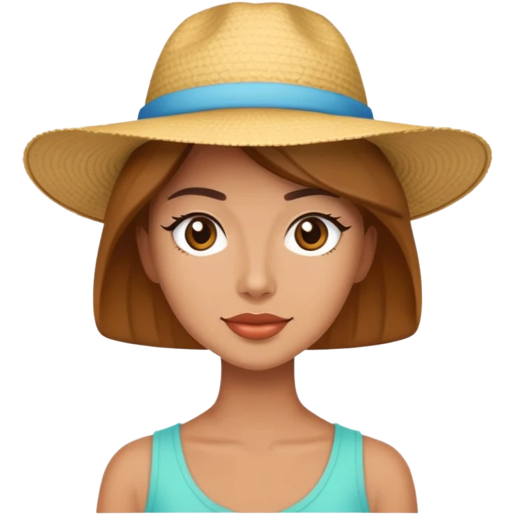 Summer Collins wearing a hat emoji