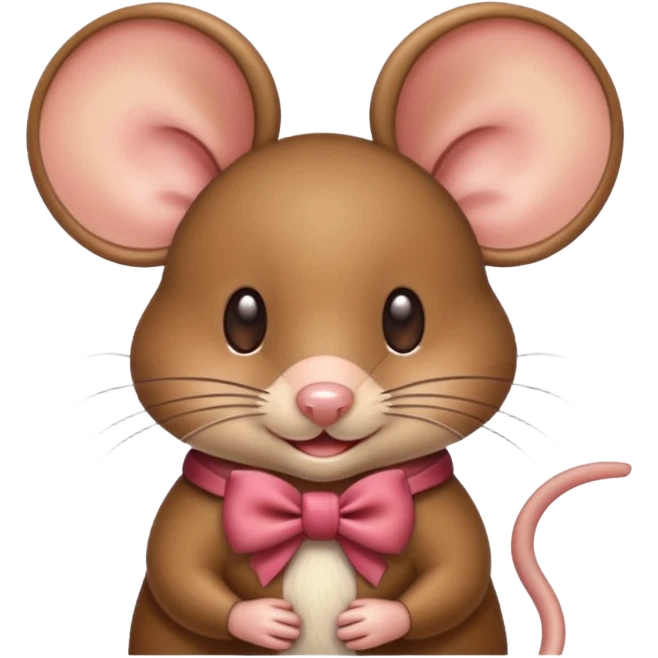 Ratón con un lazo  emoji