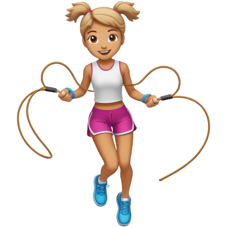 Girl jumping rope emoji