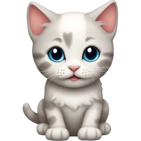 A kitten with a heart emoji