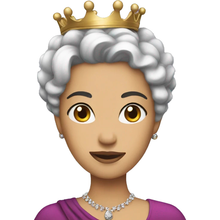 queen with short black hair  emoji