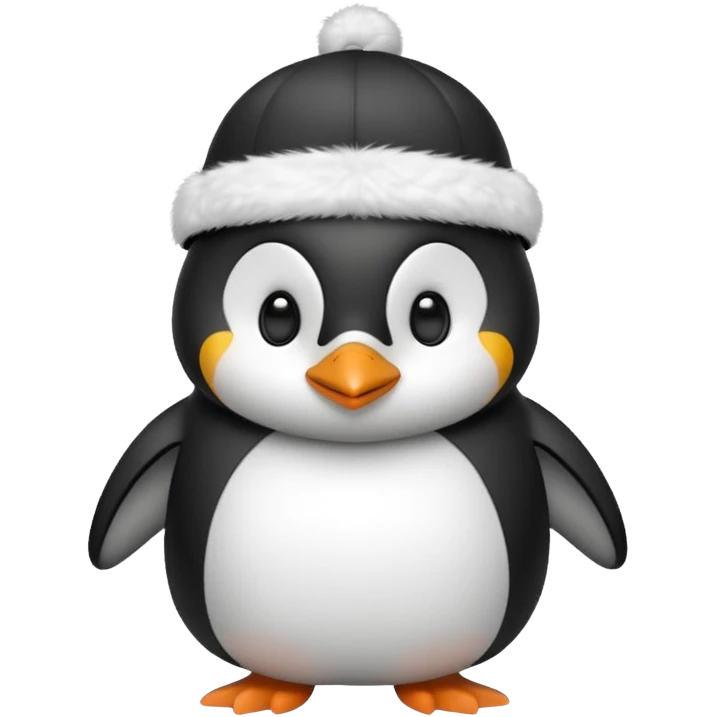 penguen with school cap emoji