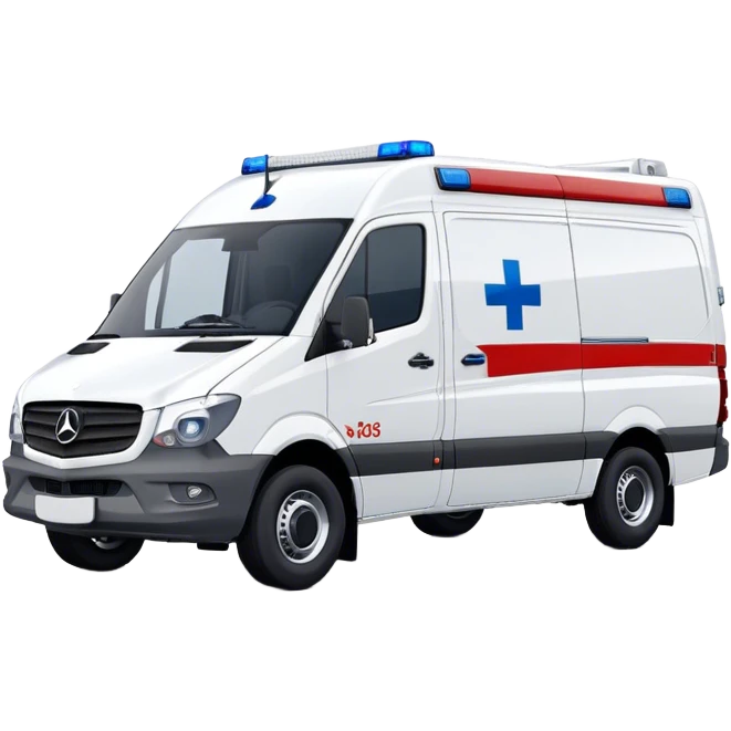 Ambulance - Mercedes-Benz Sprinter (Model Year: 2018) (Iconic Colour: White with red and blue markings) emoji