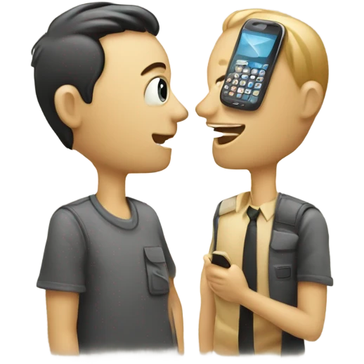 Phones talking to each other  emoji