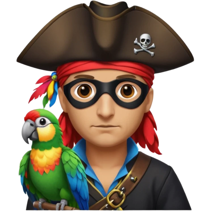 pirate and parrot emoji