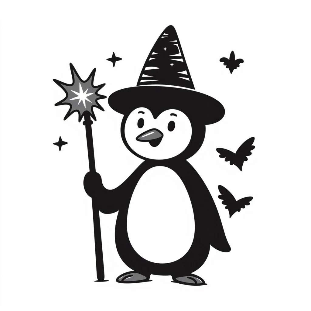 Penguin Wizard emoji
