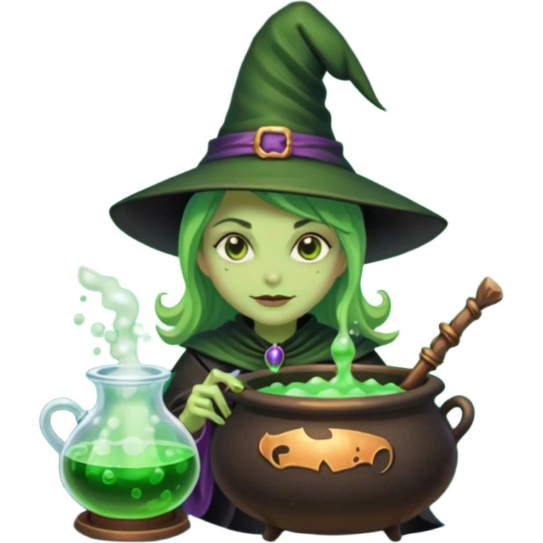 green witch cooking potion emoji