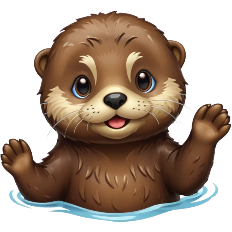 awake sea otter emoji