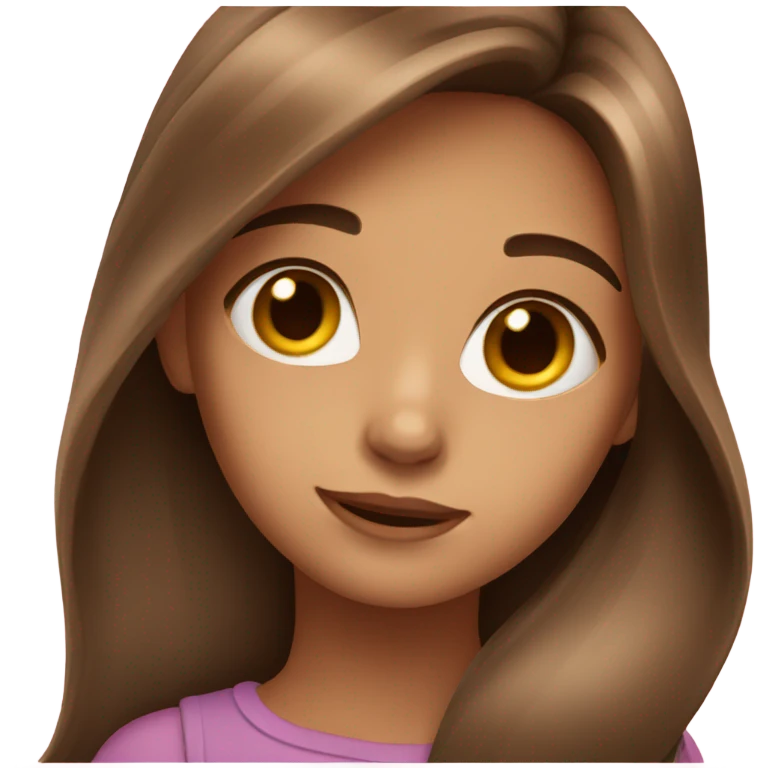 girl with long brown hair emoji