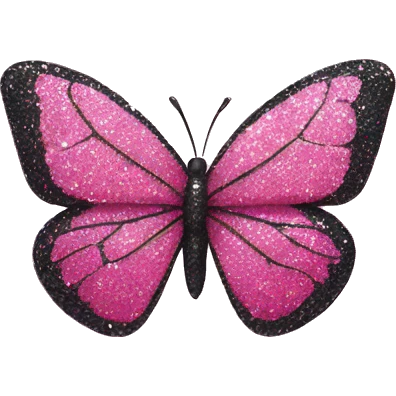 Pink Glitter butterfly emoji