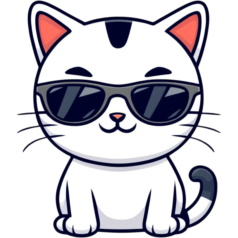 Cat with sunglasses emoji