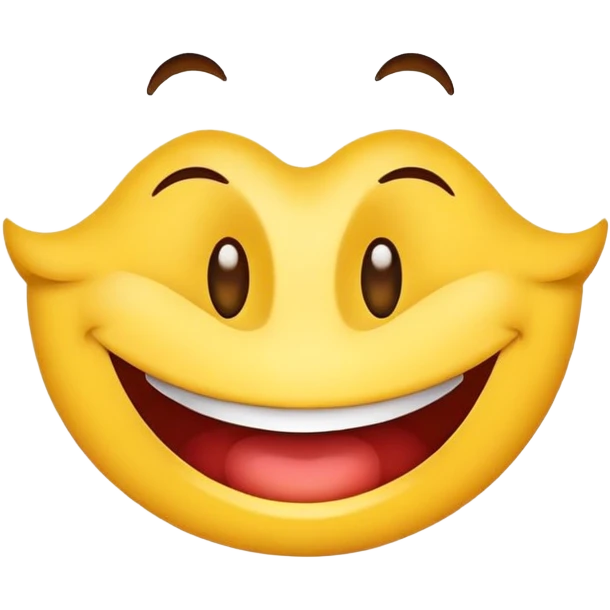 Un emoji smiley basique qui sourit mais quand on le regarde bien il est flippant (a cause de son sourire et peut être des ses yeux) c'est pour dire merci a la fin d'un diapo en classe pour la faire rire emoji