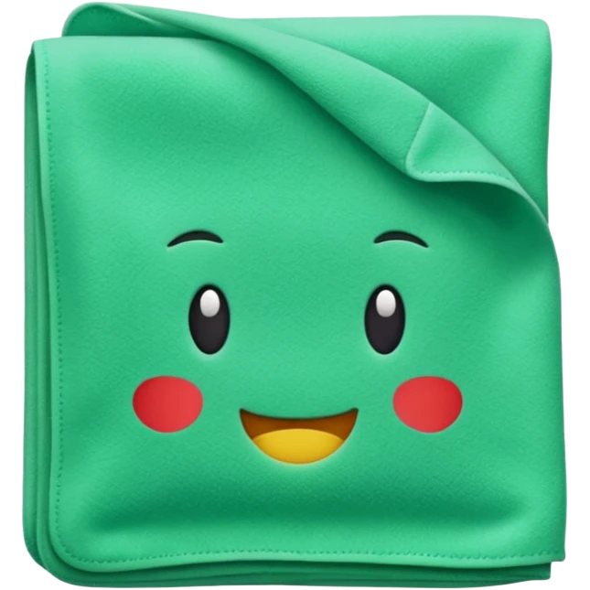 green microfiber cloth cleaner emoji