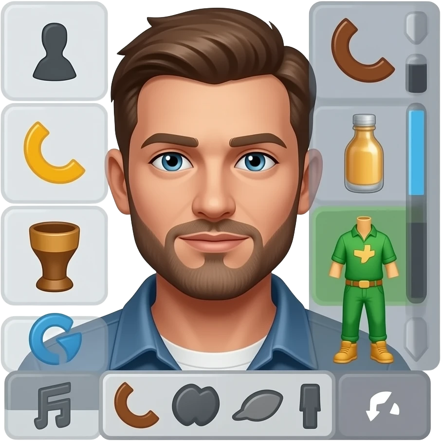 GTA-style character creation panel UI emoji