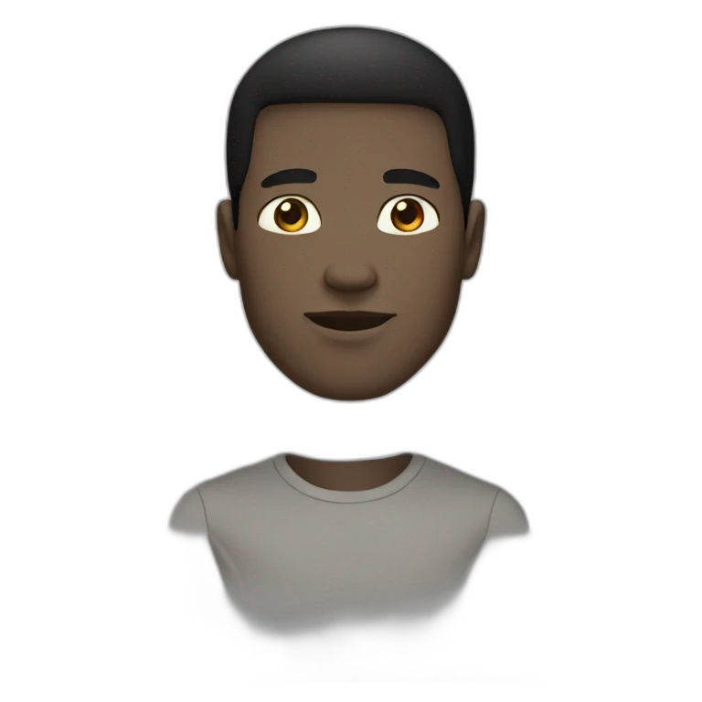 white man 25yo black hair no face emoji