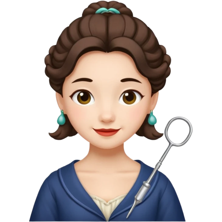 Maomao from Apothecary Diaries emoji with mischievous smile and hairpin emoji