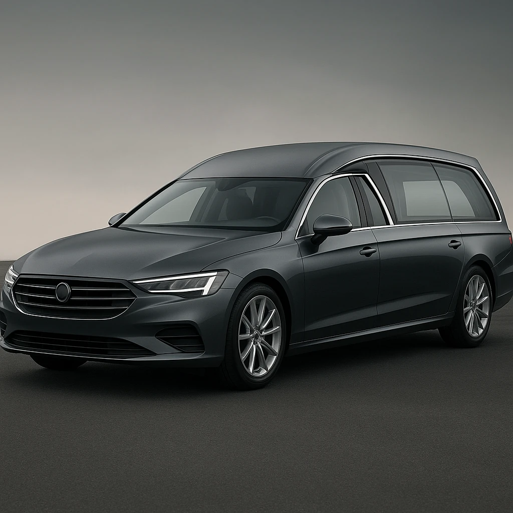 a modern hearse car with sleek lines emoji