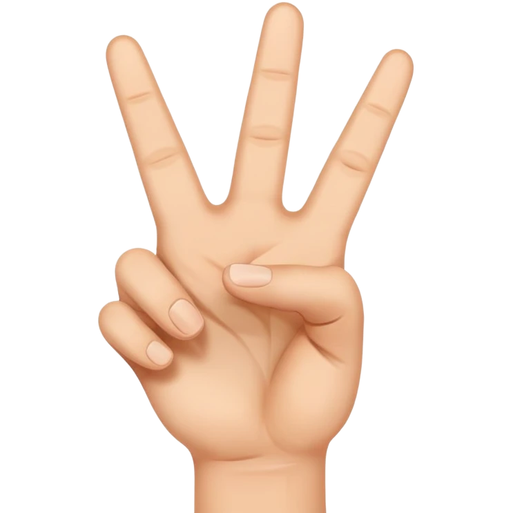 Finger peace sign emoji
