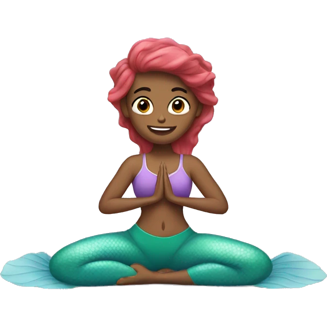 Mermaid doing Pilates  emoji