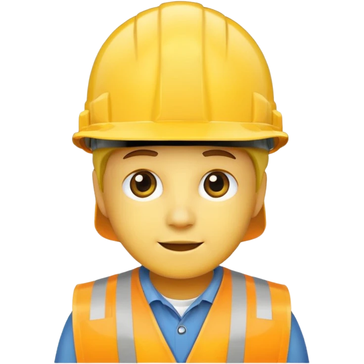 construction hat without guy, front facing transparent emoji