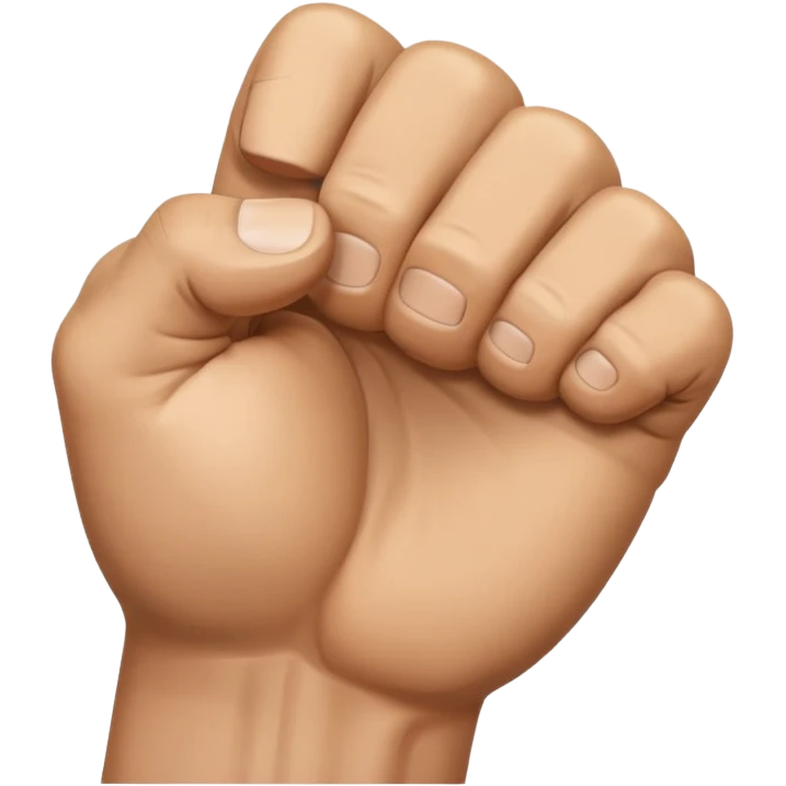 👊🏼 emoji rotated 90 degrees counterclockwise emoji