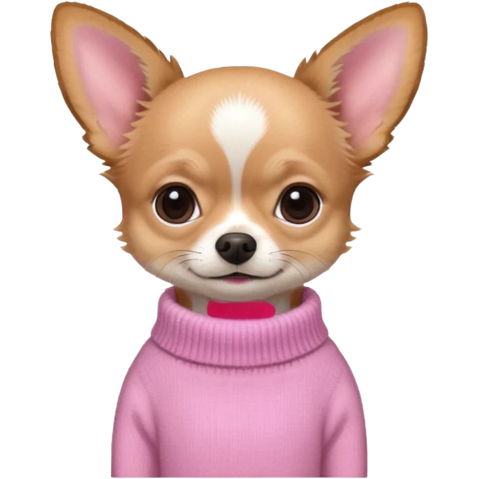 chihuahua with a pink sweater emoji