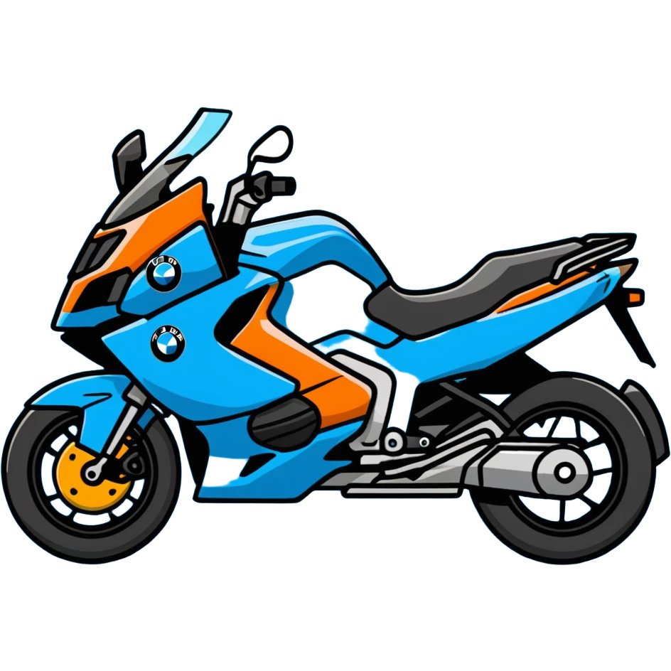 blue BMW motorcycle emoji