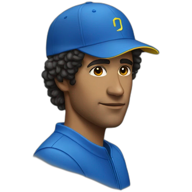 Senna-wearing-blue-hat emoji