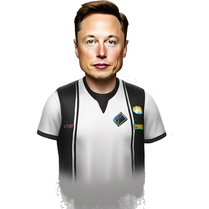 elon musk with the shirt of colo colo emoji