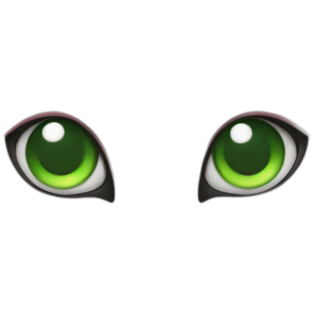 Pink cat with green eyes emoji