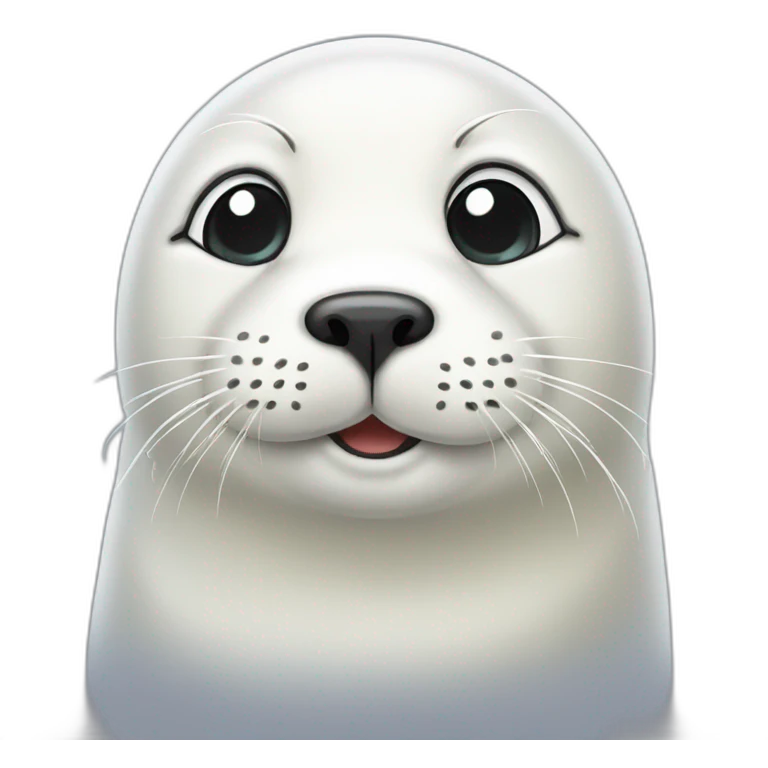 cute white seal emoji