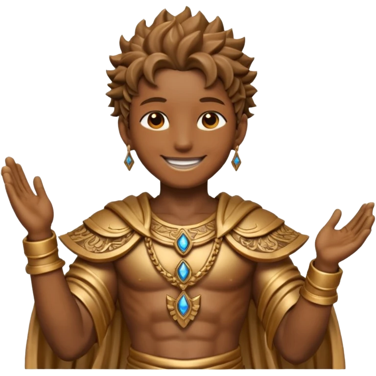 Statue of god solo leveling with big smile emoji
