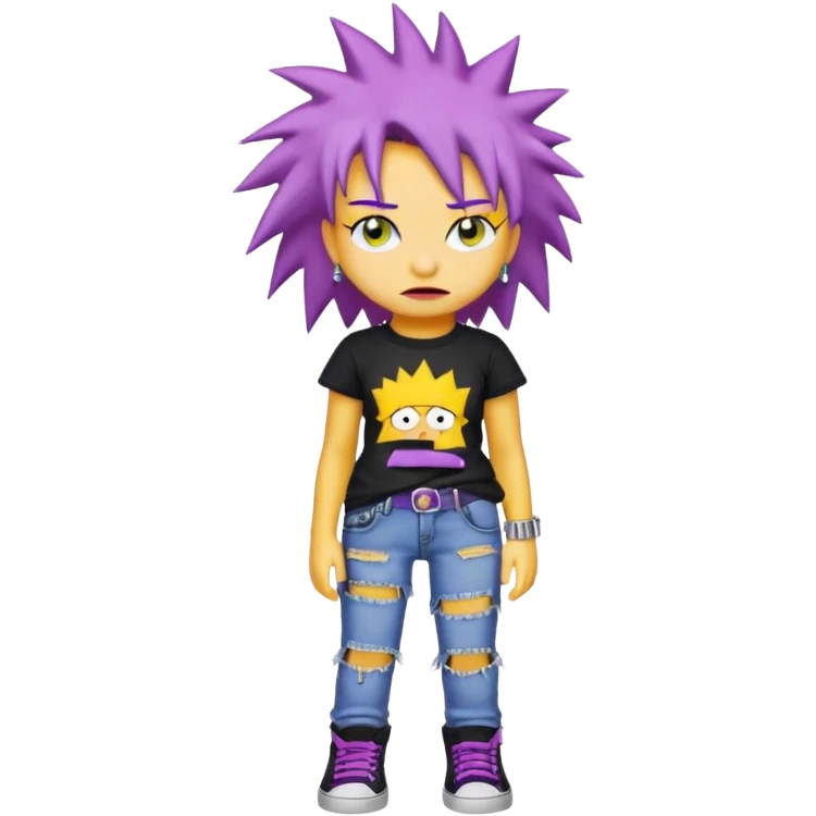 Lisa Simpsons qui est une punk emoji