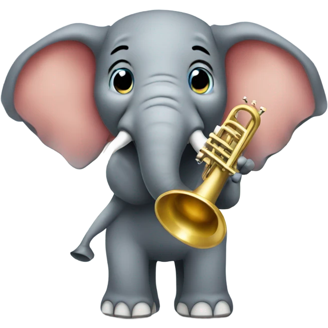 Elephant with trumpet emoji