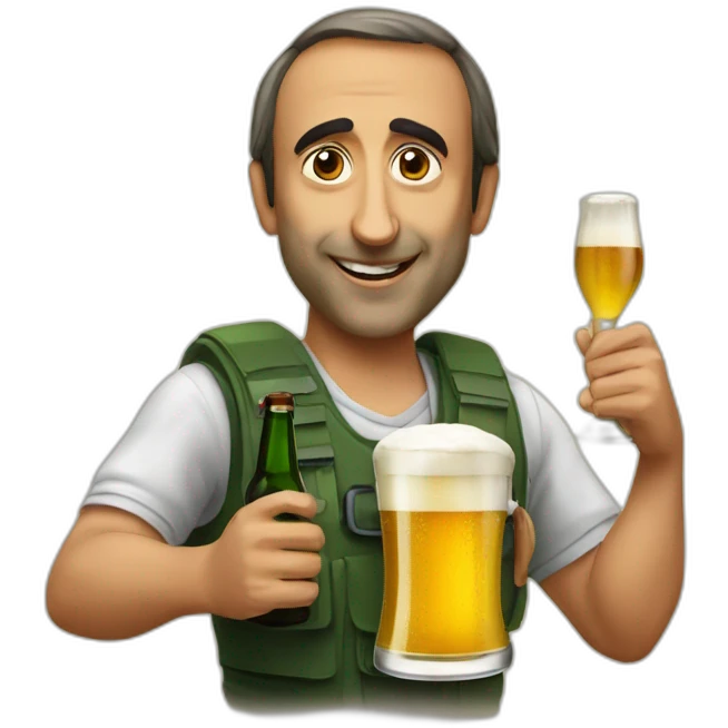 Zemmour with biere emoji