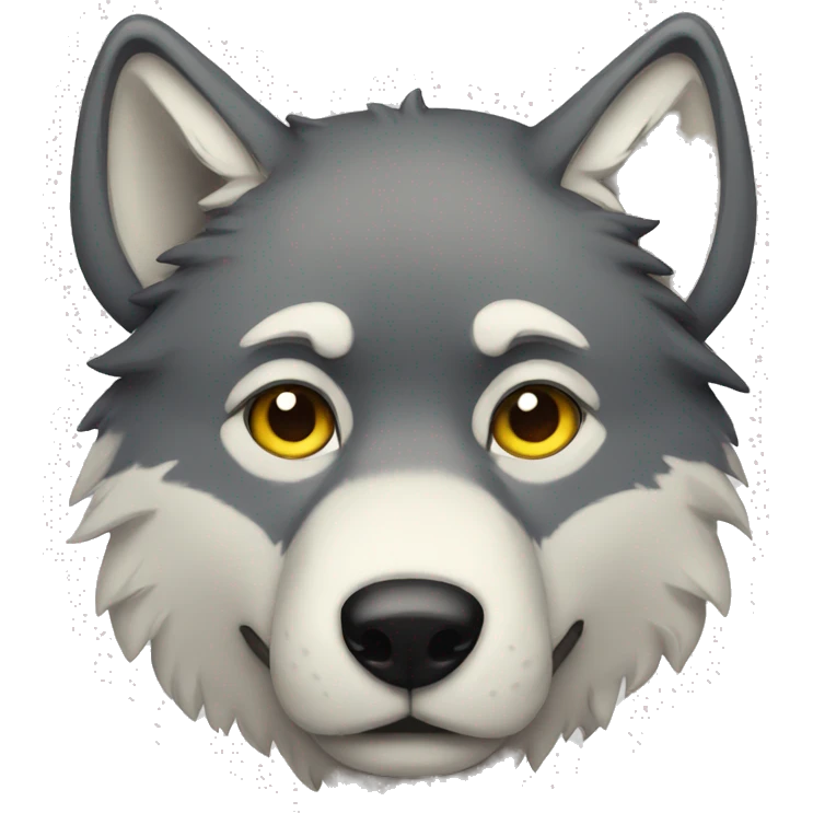Sad wolf emoji