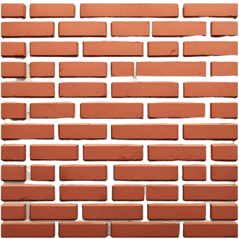 brick wall viewed from the side, perspective view emoji