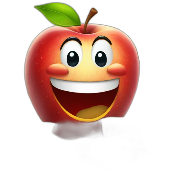 smiling red apple with lot of money emoji