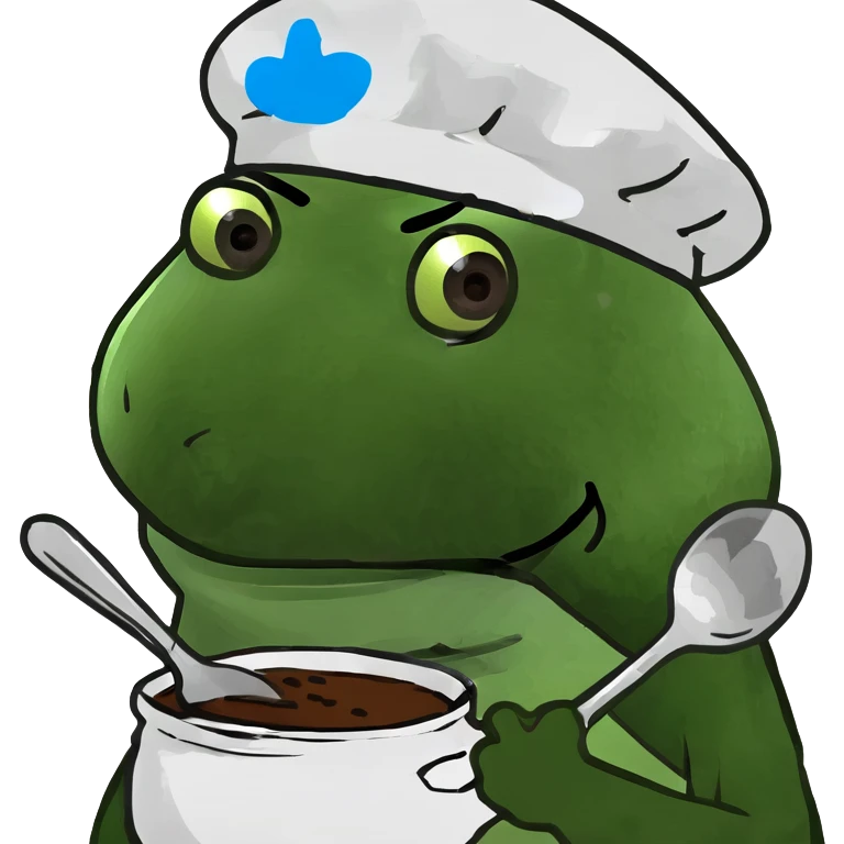 Bufo covered in chocolate  emoji