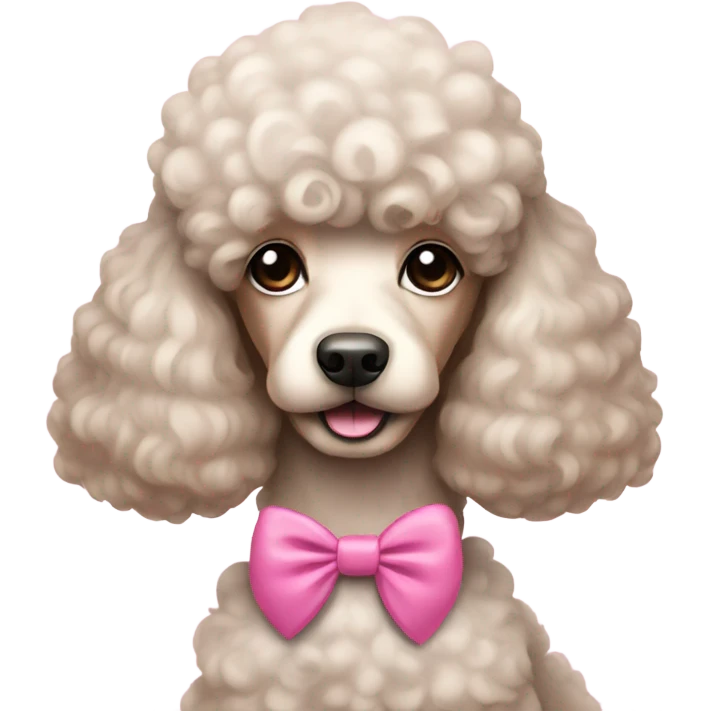 poodle with pink bow emoji