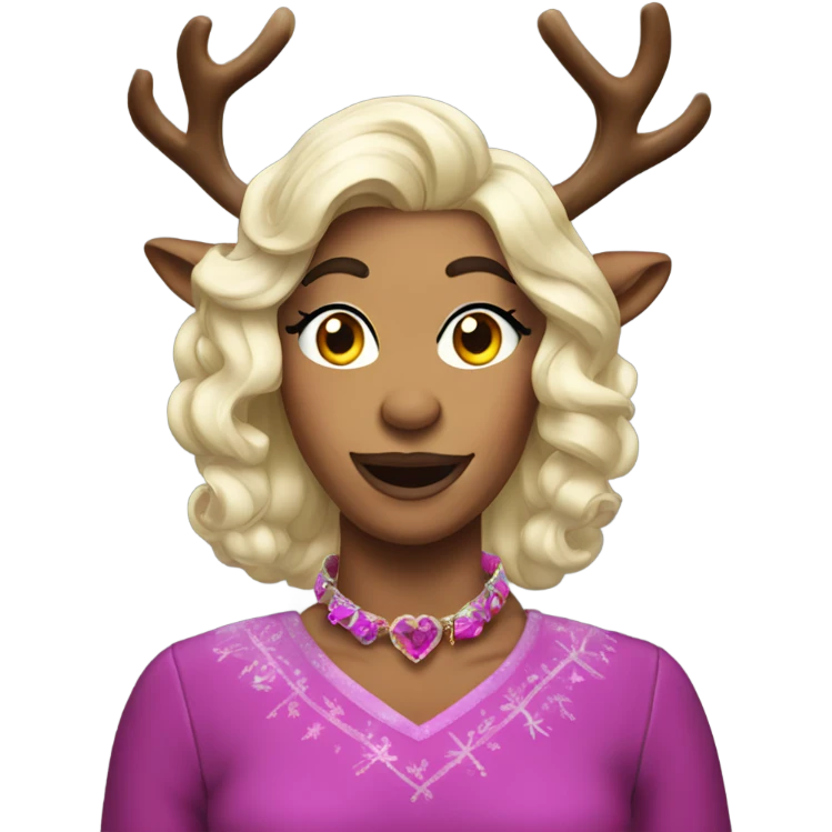 The gayest reindeer in drag emoji