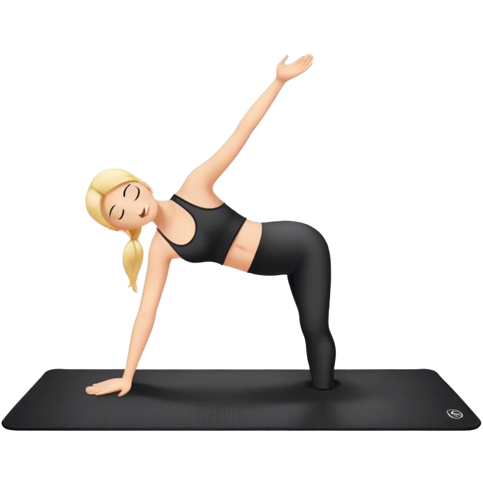 Open black yoga mat emoji