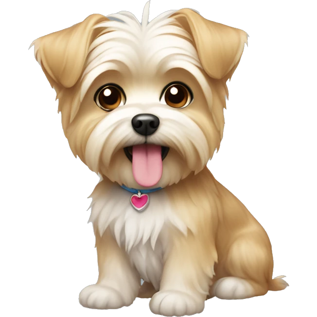 Cute morkie emoji