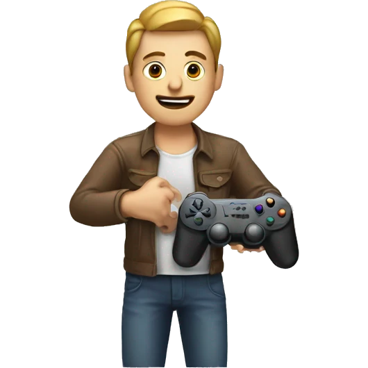 Man playing the video game with video game controller  emoji